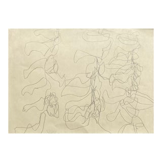 1980s Richard Snyder Abstract Drawing on Paper For Sale