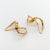 Mid-Century Modern Modernist Gold Dangles, Original Hammer Formed Gerhard Herbst Studio Earrings - 2 Pieces For Sale - Image 3 of 8