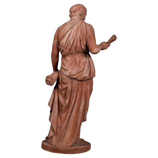 The 4 Seasons Statues in Terracotta Impruneta, Late 20th Century, Set of 4 For Sale - Image 9 of 15