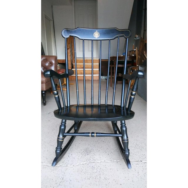 U.S. Naval Academy Captains Wood Rocking Chair Chairish