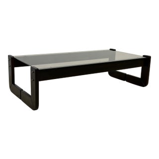 Percival Lafer Mp-97 Rosewood and Smoked Glass Coffee or Cocktail Table, 1970s For Sale