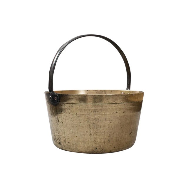 Circa 1800 Antique Preserving Pan, English Heavy Brass Cooking Pot For Sale - Image 13 of 13