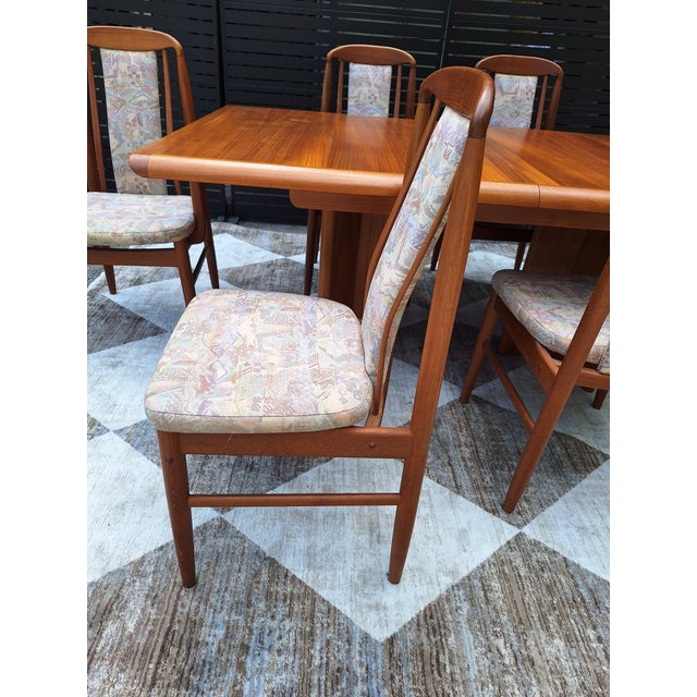 Mid-Century Modern 1960s MCM Danish Teak Table With Benny Linden Chairs For Sale - Image 3 of 14