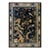 Fascinate Navy Background With Original Sprays Flowers and Animals Antique Chinese Peking Rug For Sale