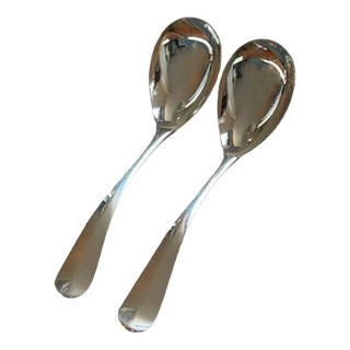 Dutch Silver Serving Spoons by Gerritsen & Van Kempen, 1949 and 1950, Set of 2 For Sale