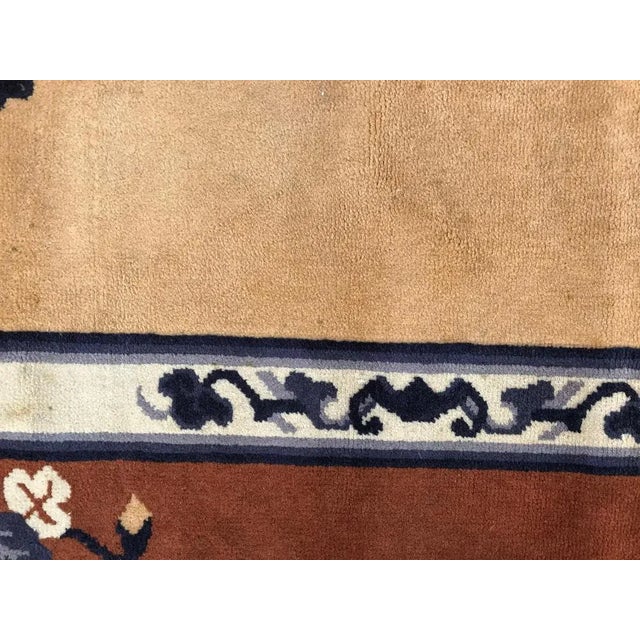 Textile Vintage European Chinese Style Rug For Sale - Image 7 of 14