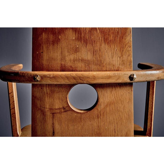 Brutalist Armchairs in Oak by Vervoort, Tilburgnetherlands, 1960s, Set of 2 For Sale - Image 11 of 16