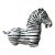 Vintage Large Black & White Zebra Sculpture Figure | Hand-Painted Crackle Glaze Ceramic Art | Hollywood Regency Safari Decor For Sale