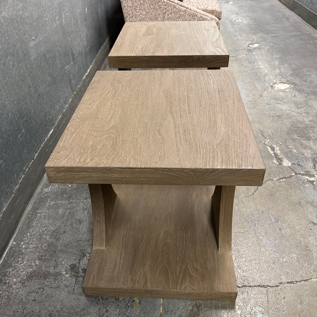 Brown Brownstone Palmer Driftwood End Tables, Pair For Sale - Image 8 of 12