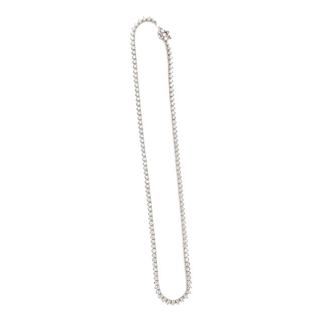 5.41 Ct Diamond Tennis Necklace For Sale