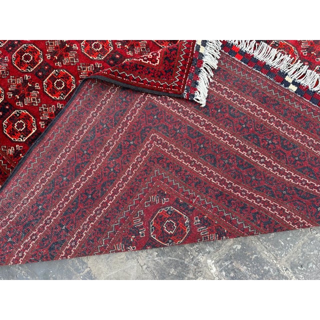 Textile Vintage Afghan Hand Knotted Kunduzi Rug For Sale - Image 7 of 7