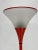 Metal Vintage Italian Red Floor Lamp with Funnel-Shaped Glass Shade, 1980 For Sale - Image 7 of 11