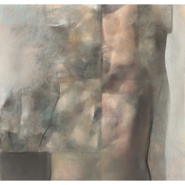 Bruce Samue1lson, American 1946 - Nude, charcoal and pastel on paper, signed lower right en verso gallery label J....