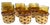 Bunny Williams Home Vintage Amber Glass Pitcher & Six Tumblers With Woven Wicker Sleeves, Set of 7 For Sale - Image 4 of 9