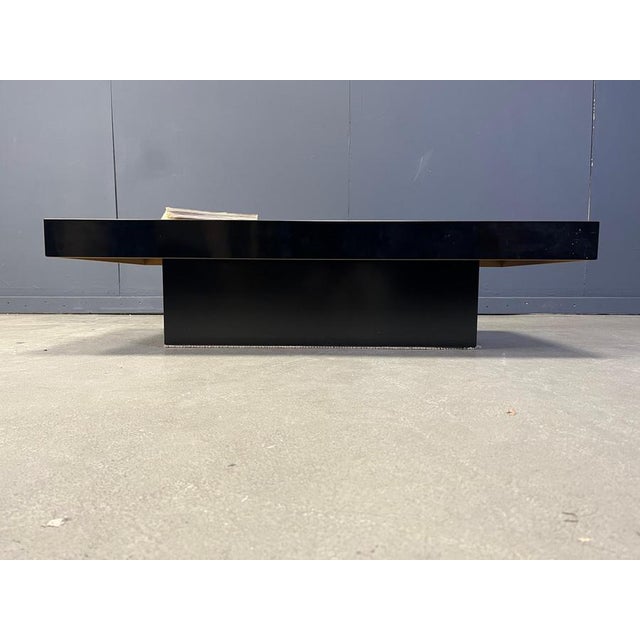 Willy Rizzo Vintage Lacquer and Aluminum Coffee Table, 1970s For Sale - Image 4 of 13