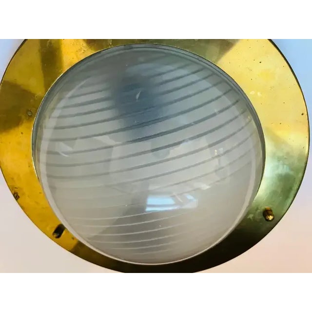 1960s Nautical Italian Mid-Century 1960s Flush Ceiling Lamp For Sale - Image 5 of 10