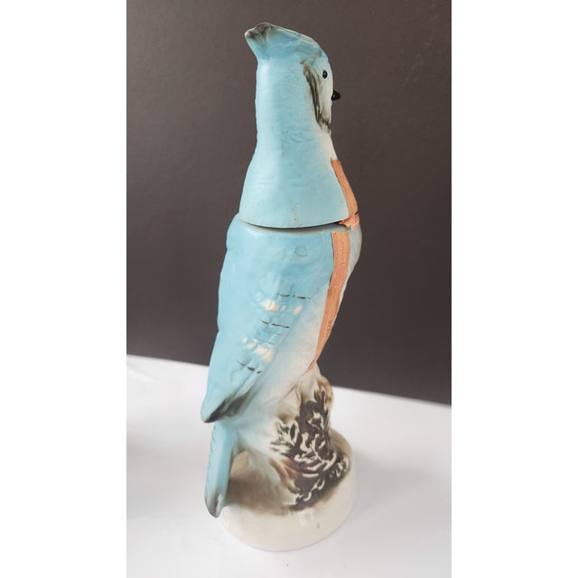 1960s Jim Beam “Beam’s Trophy” Blue Jay Figural Bourbon Decanter – Western Americana, 13” For Sale - Image 4 of 18