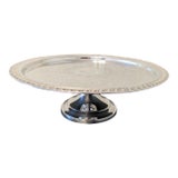 Vintage Leonard Silverplated 12.5" Cake Pedastal For Sale