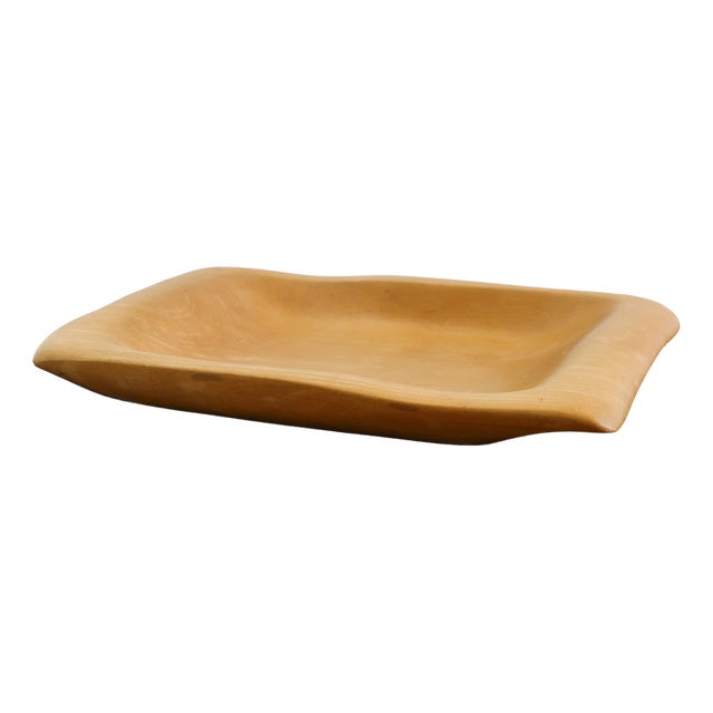 Mid-Century French Light Wooden Tray by Alexandre Noll, 1950s For Sale