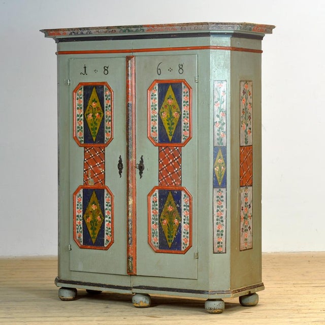 German Wedding Cabinet, Dated 1868 For Sale - Image 14 of 14