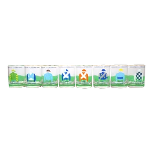 Set of 8 Washington d.c. International 1952-1959 Jockey Glasses