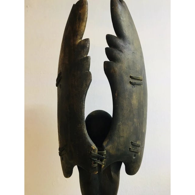 Mid-Century Modern Nándor Záhorzik, Icarus Statue, 1960s, Beech For Sale - Image 3 of 13