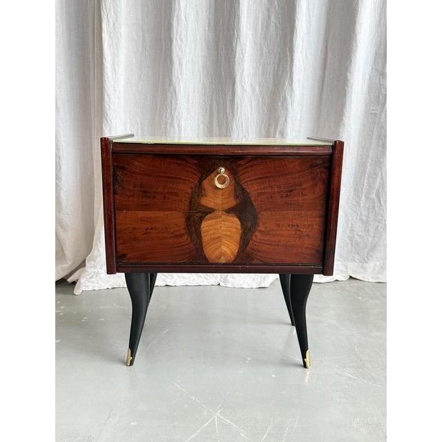 Mid-Century Modern Wooden Bedside Tables by Vittorio Dassi, 1950s, Set of 2 For Sale - Image 6 of 18