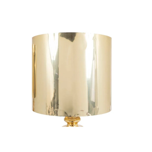 1960s Golden and Silver Luster Glazed Ceramic Ball Table Lamps, 1960s, Set of 2 For Sale - Image 5 of 7