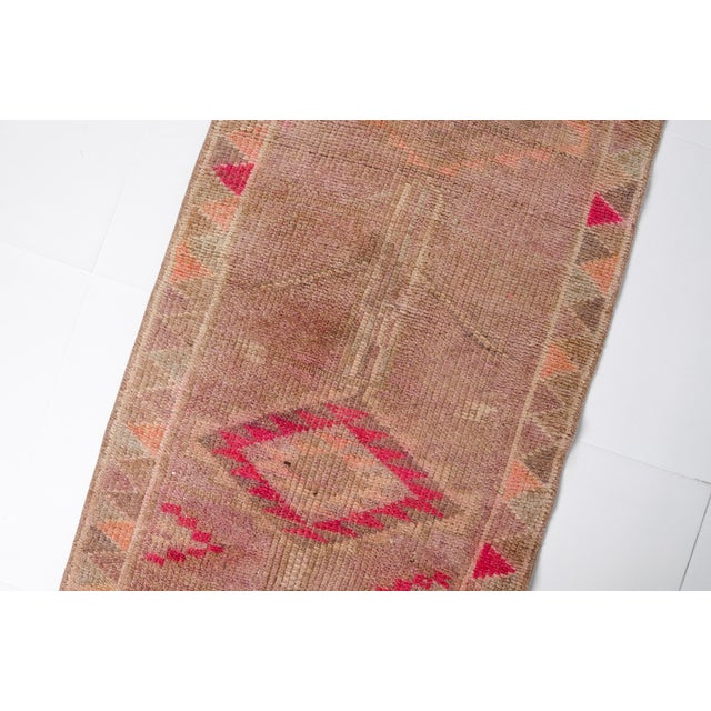 1950s Handknotted Oushak Hallway Runner For Sale - Image 6 of 10