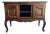 Vintage Belgian Oak Sideboard With Carved Floral Detail, Early 1900s For Sale