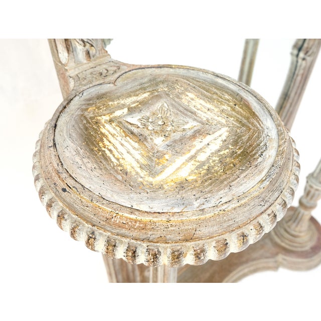 Very Fine Carved & Gilt Wood Pier Mirror Built in Pedestals Flower Stands MINT! For Sale - Image 6 of 13