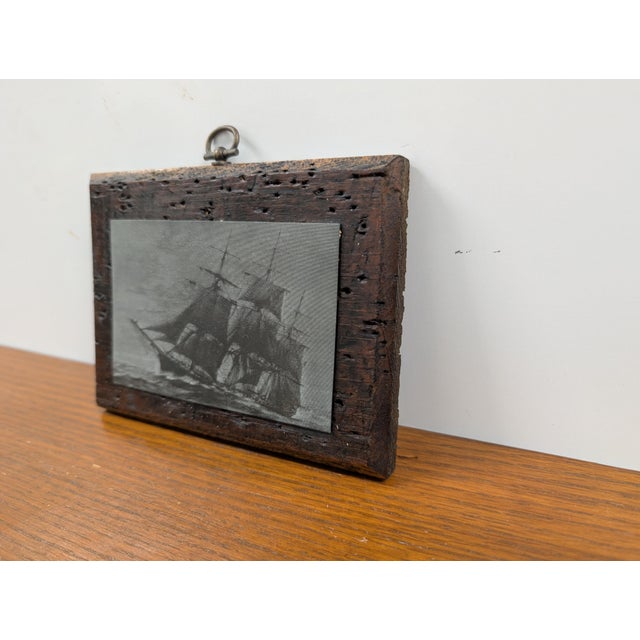 Capture the romance of the high seas with this striking vintage nautical artwork, featuring an intricately etched tall...