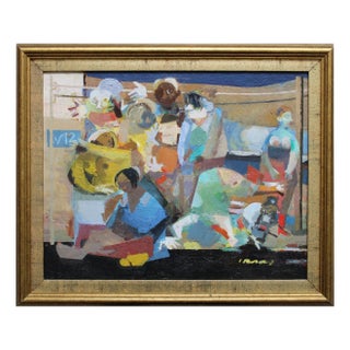 Victor Karnauh, A Provincial Delight, Oil on Canvas, 1990s For Sale