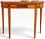 Antique American Federal North Shore Inlaid Mahogany Demilune Games Table For Sale In Portland, ME - Image 6 of 15