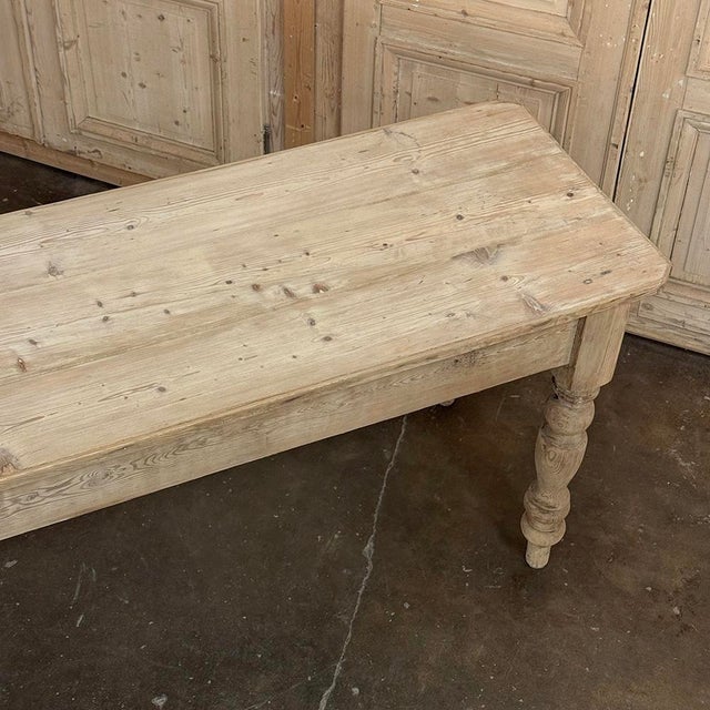 19th Century Stripped English Pine Dining Table For Sale - Image 11 of 18