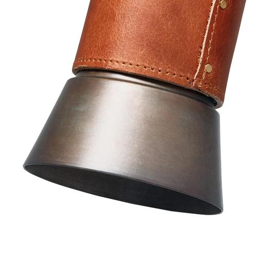 Leather and Iron Kusk Wall Lamp by Sabina Grubbeson for Konsthantverk For Sale - Image 4 of 7