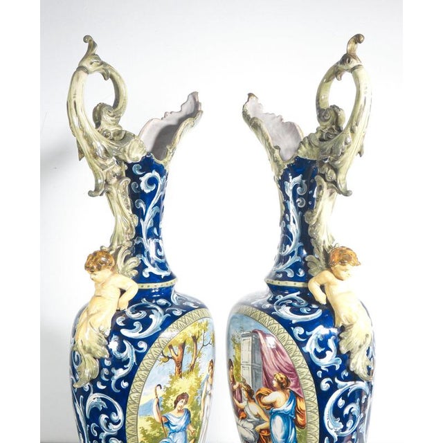 Large Triptych Vases by Richard Ginori, 1900, Set of 3 For Sale - Image 15 of 18