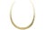 Gold Textured Gold Plated Sterling Silver Necklace For Sale - Image 8 of 9