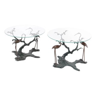 Brass Side Tables, 1970s, Set of 2 For Sale