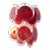 Red Murano Glass "Disc" 2 Level Wall Light Sconce For Sale
