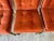 Metal Set of Four Mid- Century Brass & Orange Velvet Chenille Dining Chairs by Milo Baughman for Dia For Sale - Image 7 of 12