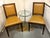 Ralph Lauren Late 20th Century Ralph Lauren French Louis XVI Painted Accent Chairs Mustard Yellow Leather With Nailhead Trim- Set of 2 For Sale - Image 4 of 7