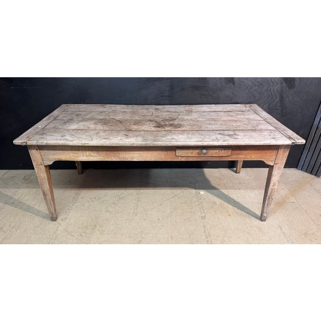 French Normandy Scrub Top Kitchen Dining Table, 1850 For Sale - Image 16 of 16