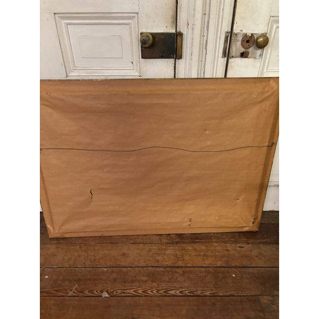 Green 1920s Vintage Oil Painting of an Adirondack Cabin, Framed For Sale - Image 8 of 8