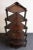 Early 20th Century Antique French Six-Tier Stained Mahogany Spool Form Corner Shelf / Etagere For Sale - Image 5 of 18