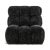 Modern chenille upholstered swivel lounge chair rich dark charcoal color. Square quilted stitching gives this piece an...