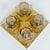 Gold Square Glass Flush Mounts attributed to Glashütte Limburg, Germany, 1960s For Sale - Image 8 of 16