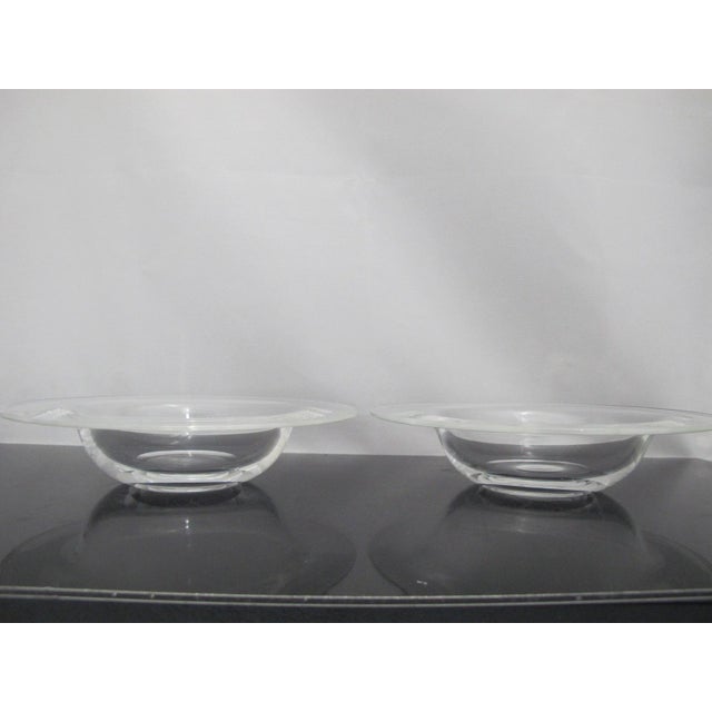 Mid-Century Modern Steuben Mid Century Modern Clear Glass 7 3/4" Flare Rimmed Soup or Snack Bowl For Sale - Image 3 of 10