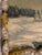 1940s Dark Vintage Winter Landscape in Figural Santas Ornamental Frame For Sale - Image 5 of 6