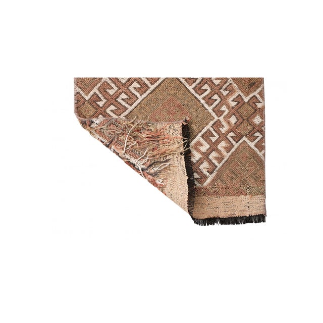 Mid-Century Modern Embroidered Vintage Mini Kilim Rug - 1`7″ X 3`1″ For Sale - Image 3 of 3